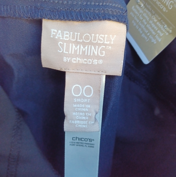 Fabulously Slimming By Chico's Navy Blue Pants - Picture 6 of 7